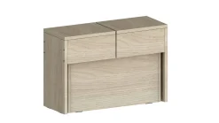 Panche > Dmora Panca olmo estensibile 290x25x45h cm - Yutu Marrone Olmo
