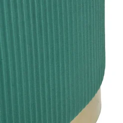 Panca Verde oro con due Sgabelli, Panca Contenitore Materiale Struttura in Metallo 80x37x42h cm, Colore Seduta Verde - Soroti