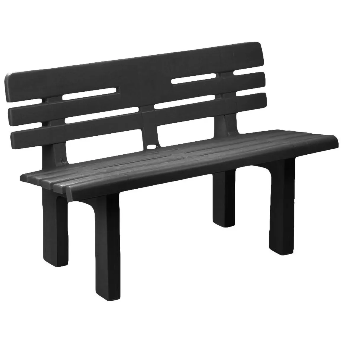 Panchine|Outdoor > Dmora Panchina da esterno Alim, 110x52h71 cm, Bianco
