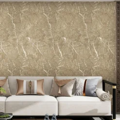 Pannelli Decorativi > Dmora Pannello Decorativo set da 18, Facile da Tagliare, Facile da Installare Texture Realistica 60x0.3 cm, Isolante Acustico Scarsa Isolazione Beige Marmo