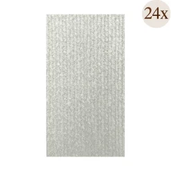 Pannello Decorativo Bianco Alabastro set da 24, Facile da Tagliare, Facile da Installare Texture Realistica 60x2.5 cm, - Nulvi