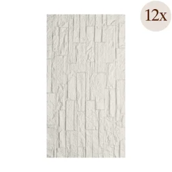 Pannelli Decorativi > Dmora Pannello Decorativo set da 24, Facile da Tagliare, Facile da Installare Texture Realistica 60x2.5 cm, - Nulvi Bianco Quarzite