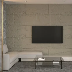 Pannello Decorativo Grigio Cemento set da 10, Facile da Tagliare, Facile da Installare Texture Realistica 60x3 cm, Isolante Acustico Buona Isolazione