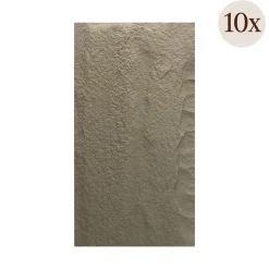 Pannello Decorativo Grigio Cemento set da 10, Facile da Tagliare, Facile da Installare Texture Realistica 60x3 cm, Isolante Acustico Buona Isolazione