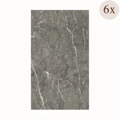 Pannelli Decorativi > Dmora Pannello Decorativo set da 10, Facile da Tagliare, Facile da Installare Texture Realistica 60x3 cm, Isolante Acustico Buona Isolazione Grigio Marrone