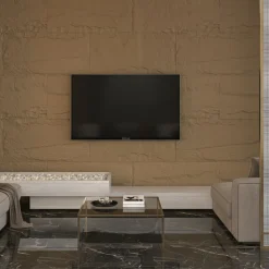 Pannelli Decorativi > Dmora Pannello Decorativo set da 10, Facile da Tagliare, Facile da Installare Texture Realistica 60x3 cm, Isolante Acustico Buona Isolazione Marrone Tufo