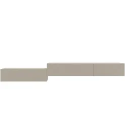 Parete Attrezzata Beige Modulabile 3 Ripiani, Apertura Battente - Gavala