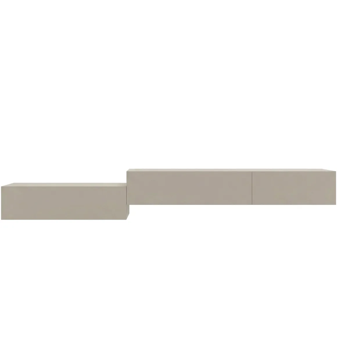 Parete Attrezzata Beige Modulabile 3 Ripiani, Apertura Battente - Gavala