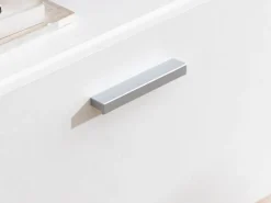 Parete Attrezzata Bianco Grigio Cemento 7 Ripiani 10 Vani 170.5x41.5x170.5h cm, Un'anta - Moggio