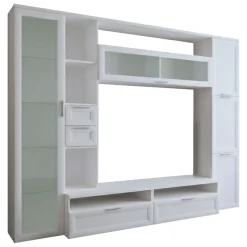 Pareti Attrezzate > Dmora Parete Attrezzata Modulabile 4 Ripiani, 6 Ante - Bagnaria Bianco