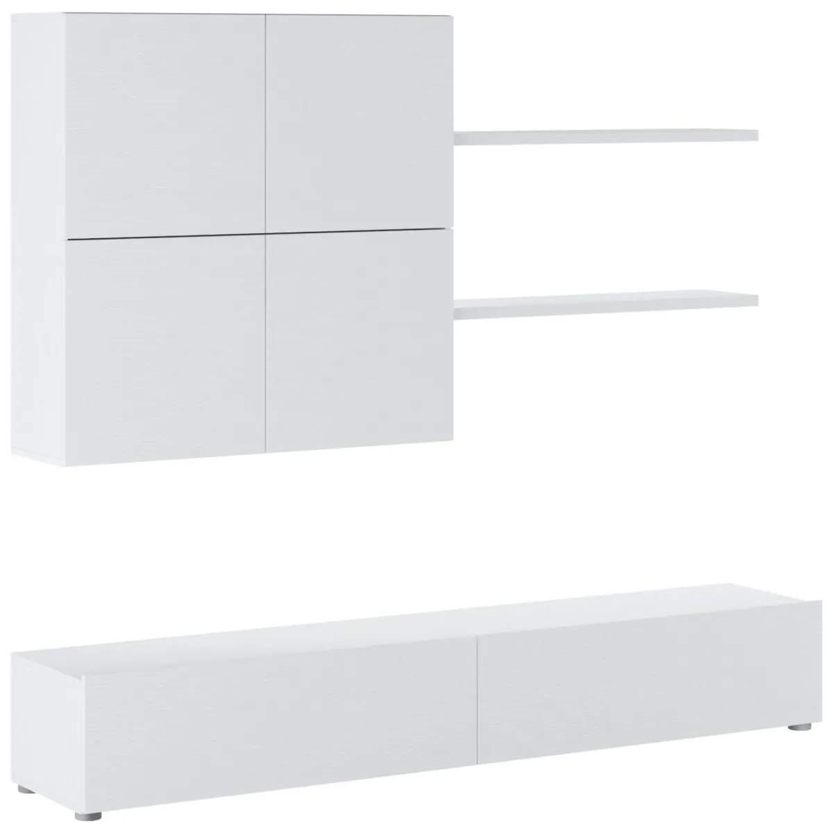 Pareti Attrezzate > Dmora Parete Attrezzata Modulabile 4 Ripiani, 6 Ante - Bagnaria Bianco