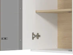 Pareti Attrezzate > Dmora Parete Attrezzata Bianco Opaco Marrone Rovere Nodi Modulabile 8 Ripiani 299x40x192.5h cm, 10 Vani - Cimbergo Marrone Rovere Nodi, Bianco Opaco