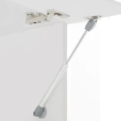 Pareti Attrezzate > Dmora Parete Attrezzata Grigio Ardesia Bianco Lucido 8 Ripiani 5 Ante 245x40x191.2h cm, Apertura Battente - Galatina Bianco Lucido, Grigio Ardesia