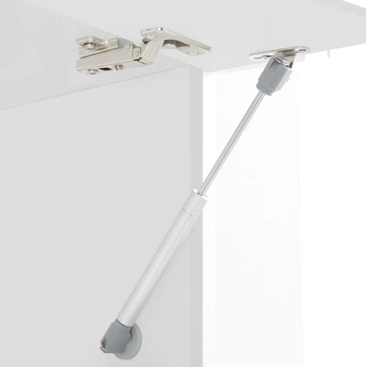 Pareti Attrezzate > Dmora Parete Attrezzata Grigio Ardesia Bianco Lucido 8 Ripiani 5 Ante 245x40x191.2h cm, Apertura Battente - Galatina Bianco Lucido, Grigio Ardesia