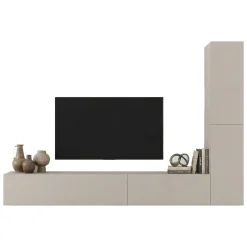Pareti Attrezzate > Dmora Parete Attrezzata in Legno Nobilitato Beige Beige Cashmere