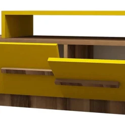 Pareti Attrezzate > Dmora Parete Attrezzata Marrone Noce Giallo Modulabile 10 Ripiani, 5 Ante - Serralta Giallo, Marrone Noce
