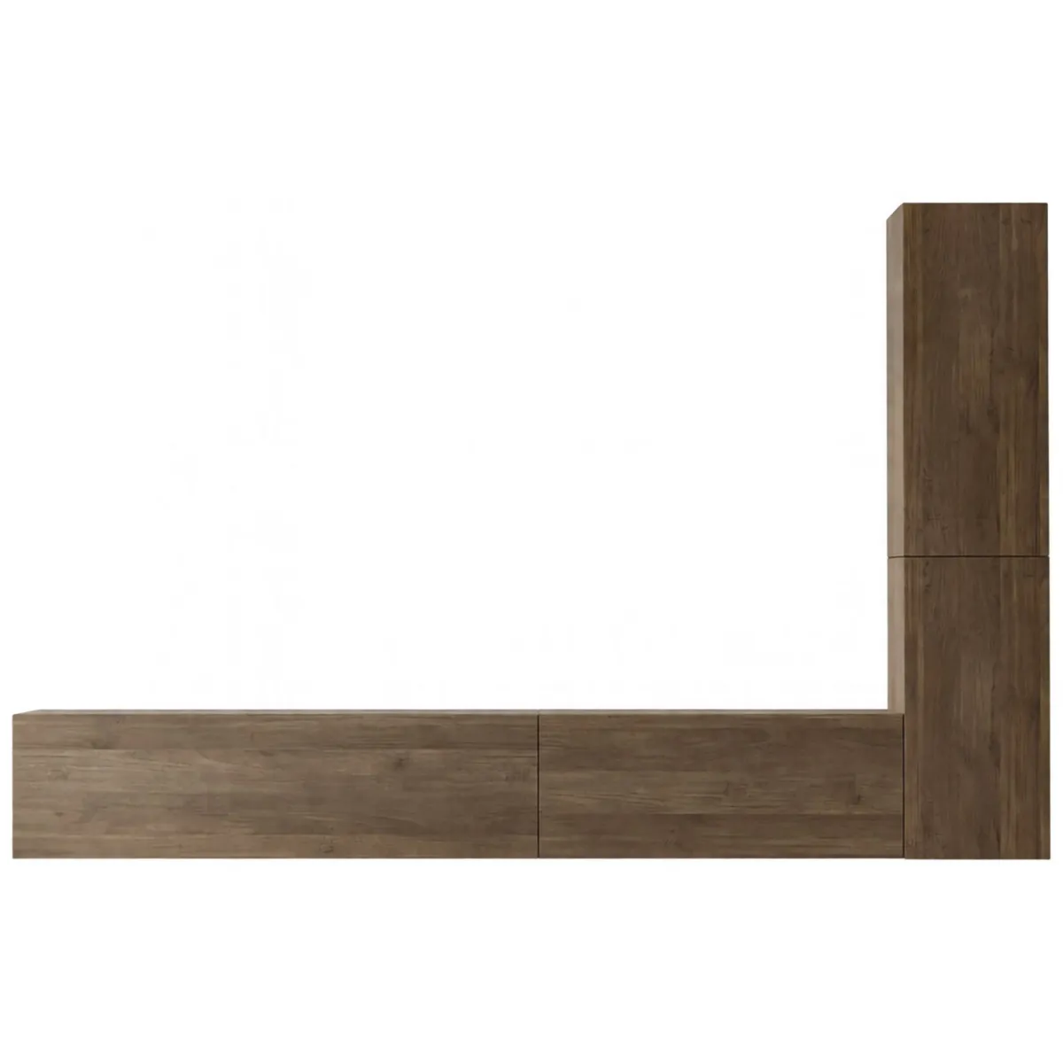 Pareti Attrezzate > Dmora Parete Attrezzata Modulabile 4 Ripiani, 4 Ante - Gatafa Marrone Noce