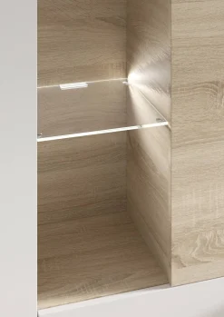 Parete attrezzata moderna 260 cm rovere e bianca - Angioletto