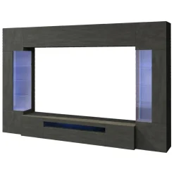 Parete attrezzata modulabile 290cm antracite - Arga