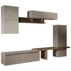 Parete salotto moderna 290cm bronzo e grigia - Tammy