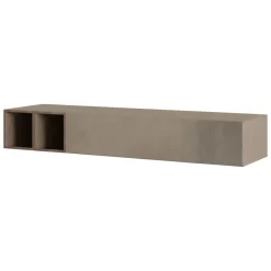 Parete salotto multifunzione 194cm noce e grigia - Koguma