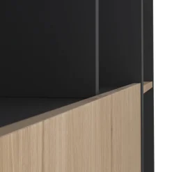 Pareti Attrezzate > Dmora Parete salotto multifunzione 262cm ardesia e grigia scuro - Larix Grigio Scuro, Grigio Ardesia