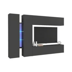 Parete salotto smart 280cm antracite - Enstatite