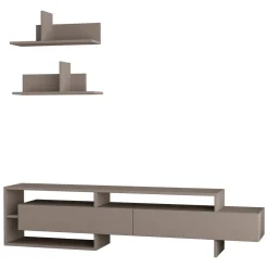 Parete soggiorno moderna 180cm beige - Huko