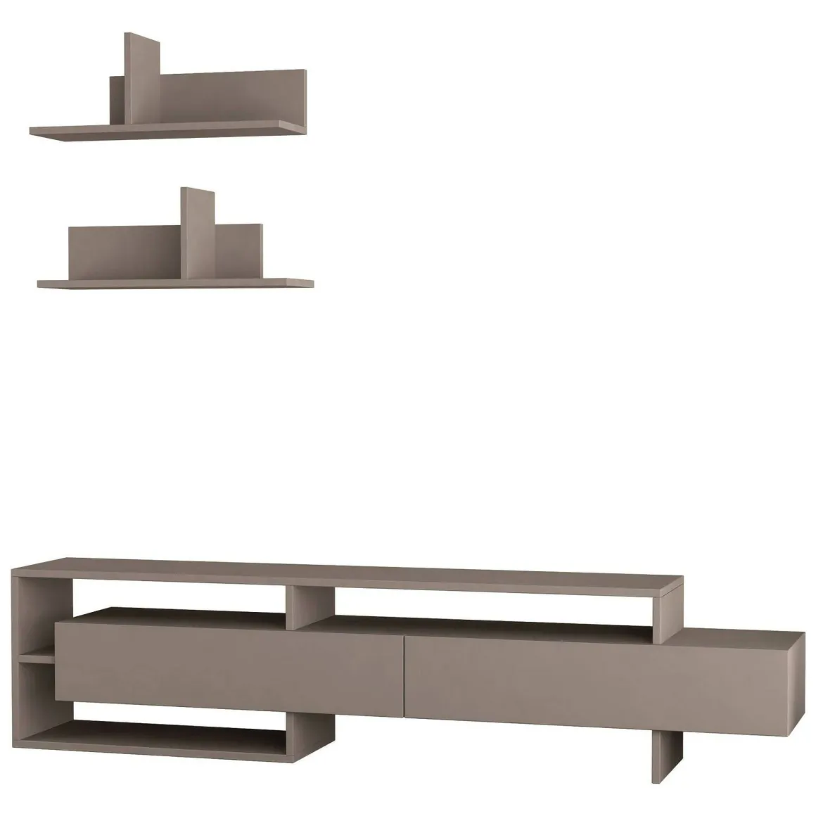 Parete soggiorno moderna 180cm beige - Huko