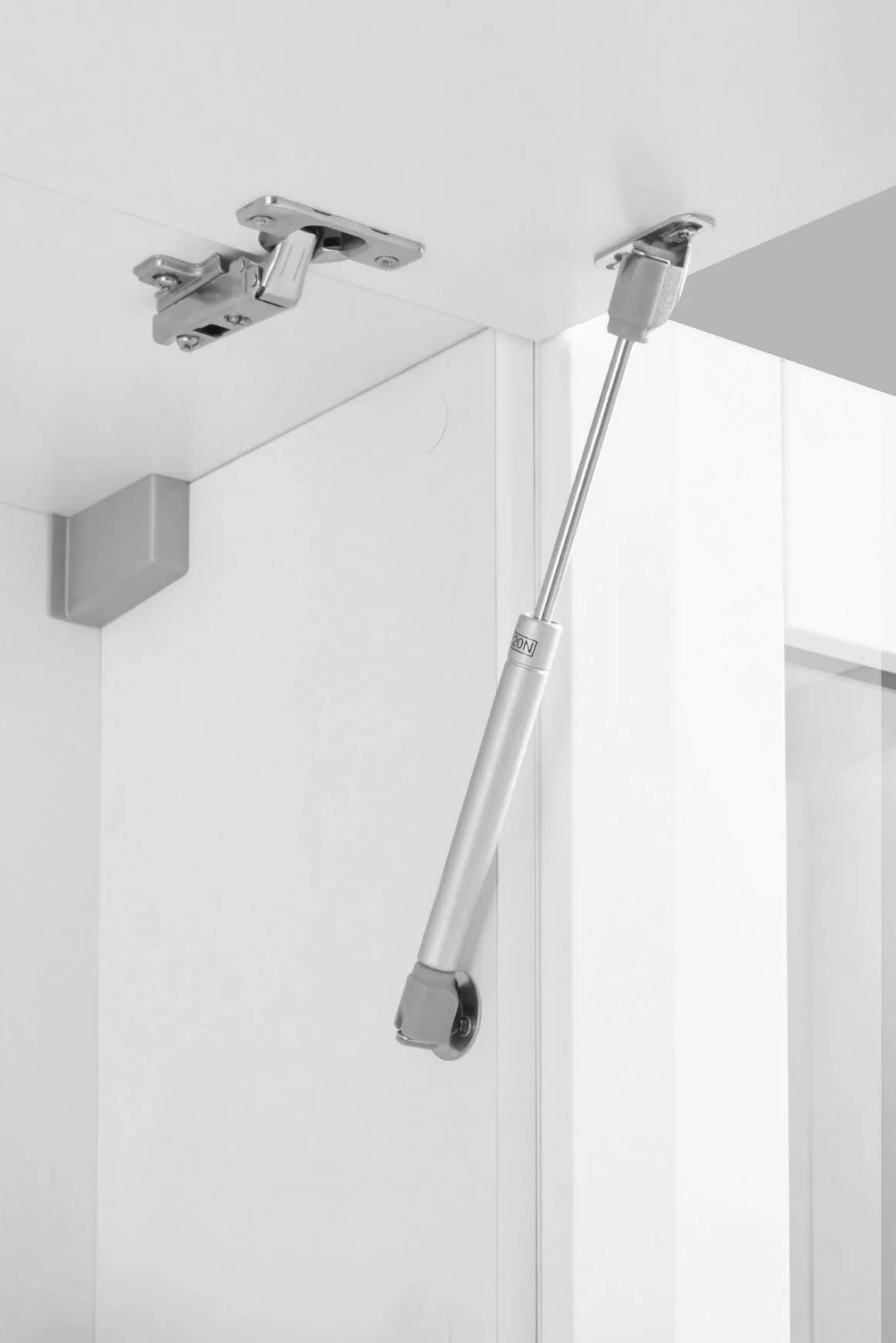 Parete soggiorno moderna 260cm bianca lucida - Amel