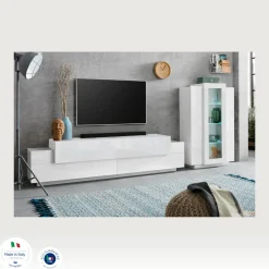 Salotto > Dmora Parete soggiorno smart 280cm bianca - Maja Bianco