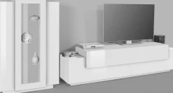 Salotto > Dmora Parete soggiorno smart 280cm bianca - Maja Bianco