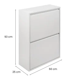 Cucina > Dmora Pattumiera Anella, 60x25h92 cm, Bianco