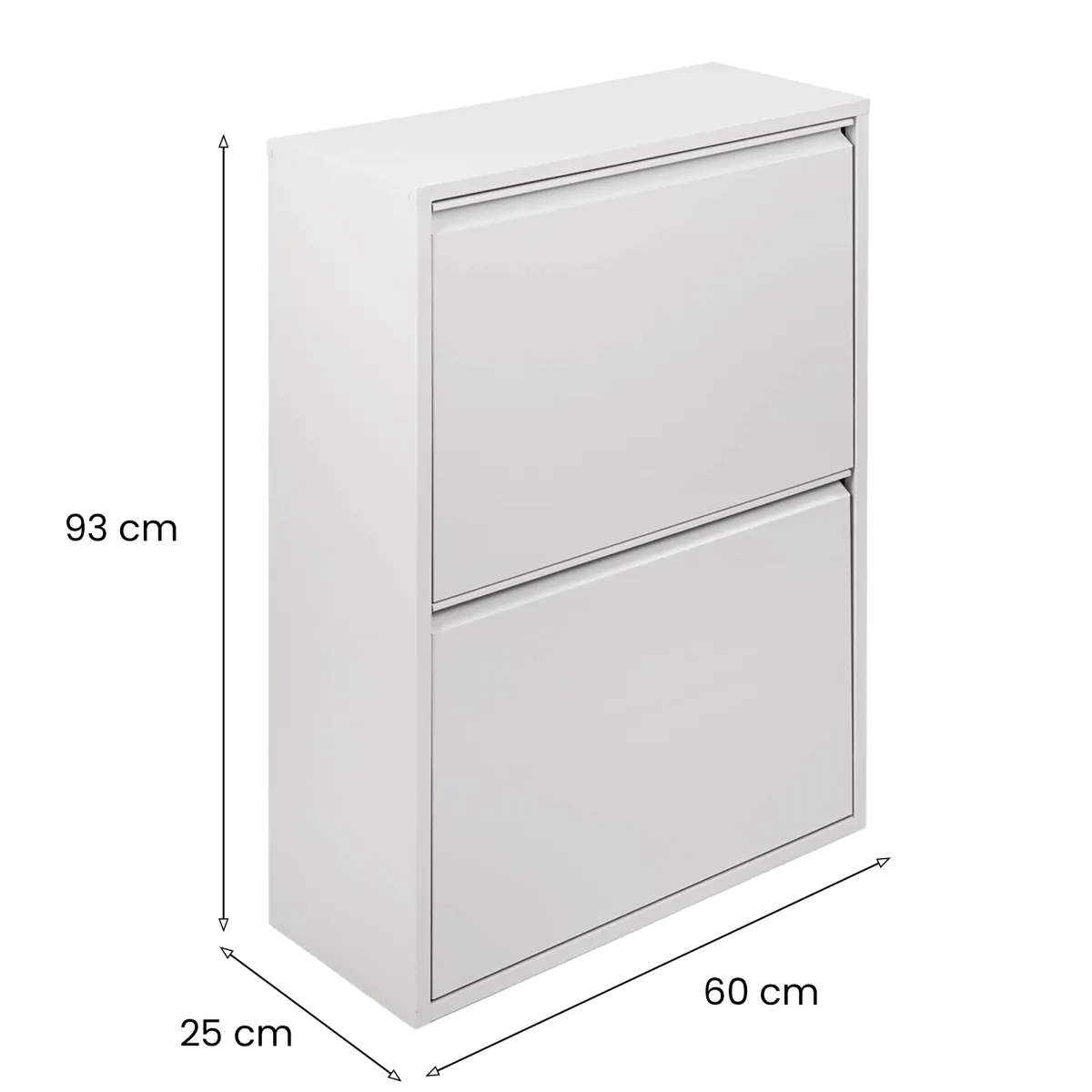 Cucina > Dmora Pattumiera Anella, 60x25h92 cm, Bianco