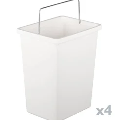 Cucina > Dmora Pattumiera Anella, 60x25h92 cm, Bianco