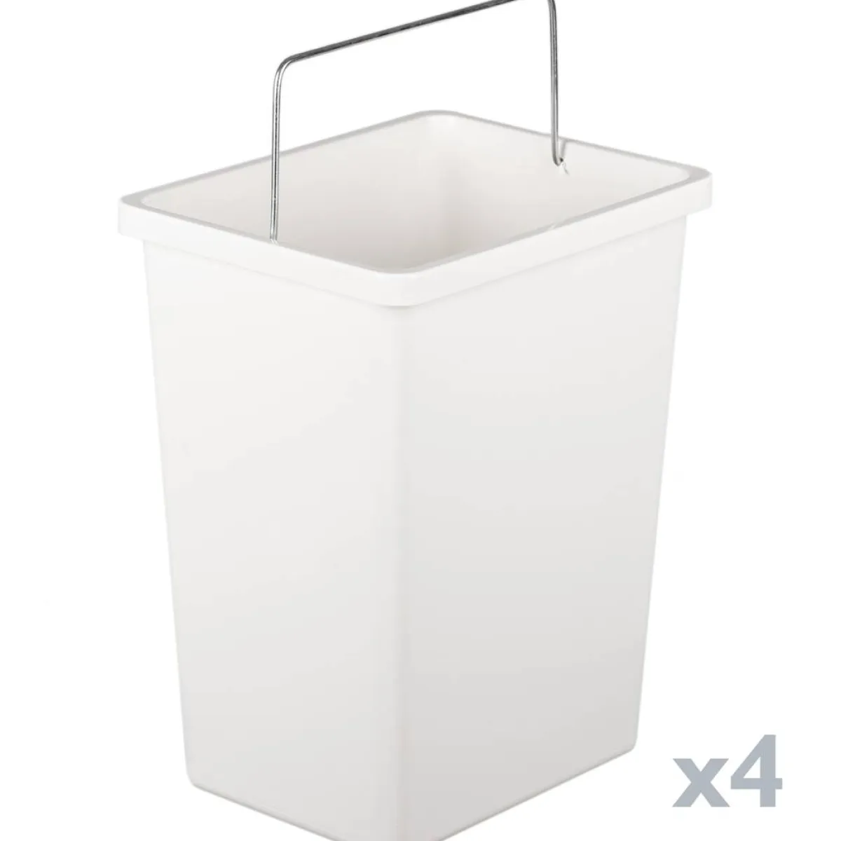 Cucina > Dmora Pattumiera Anella, 60x25h92 cm, Bianco