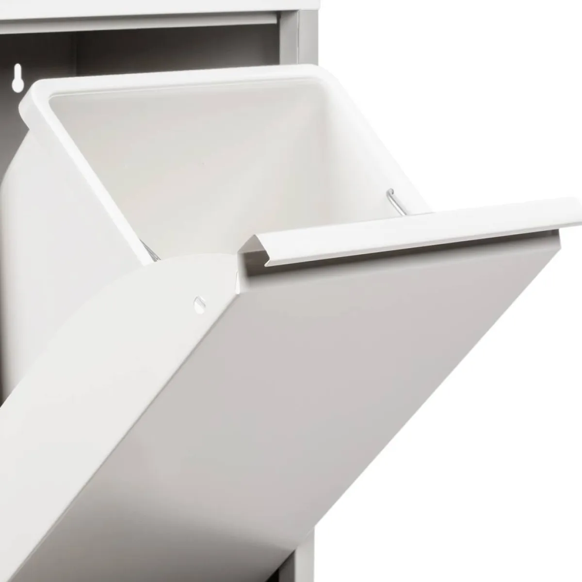 Cucina > Dmora Pattumiera Anella, 60x25h92 cm, Bianco