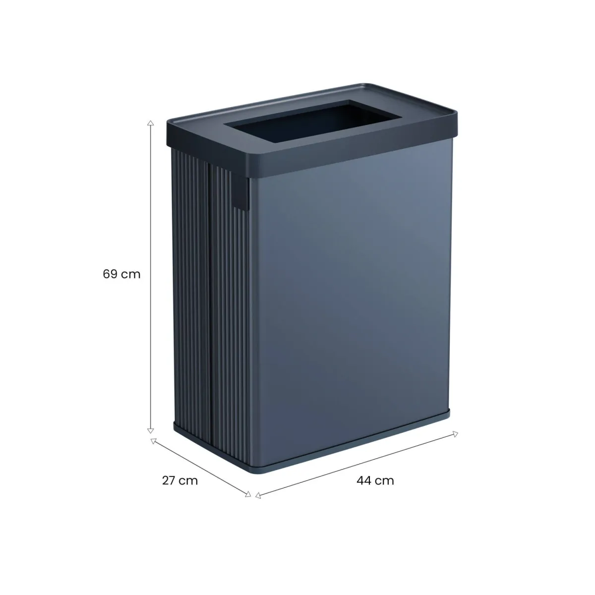 Pattumiere > Dmora Pattumiera aperta 54 L 44x27x69h cm - Longueuil Blu