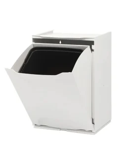 Pattumiera Bianco Capacità 15 lt un Cestino 34x29x47h cm, Cestino Estraibile Made in Italy - Dorothy