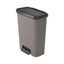Pattumiera con pedale 46 L 48x29x63h cm grigio scuro - Carleton