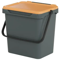 Cucina|Pattumiere > Dmora Pattumiera Capacità 35 lt un Cestino 40x31x39h cm, Made in Italy - Foscas Giallo