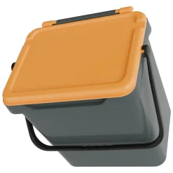 Cucina|Pattumiere > Dmora Pattumiera Capacità 35 lt un Cestino 40x31x39h cm, Made in Italy - Foscas Giallo
