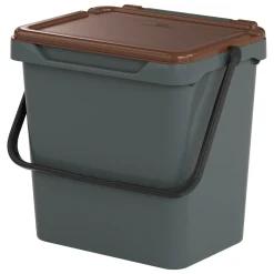 Cucina|Pattumiere > Dmora Pattumiera Capacità 36 lt un Cestino 40x31x39h cm, Made in Italy - Foscas Marrone