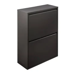 Pattumiere > Dmora Pattumiera Capacità 72 (18 per Secchio) Fissaggio a Muro Opzionale 60x25x93h cm, 4 Cestini - Anukhatun Nero