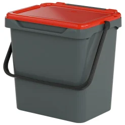 Cucina|Pattumiere > Dmora Pattumiera Capacità 37 lt un Cestino 40x31x39h cm, Made in Italy - Foscas Rosso