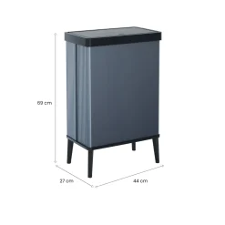 Pattumiera scandi 54 L 44x27x69h cm blu - Tofino