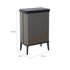 Pattumiere > Dmora Pattumiera scandi 54 L 44x27x69h cm - Tofino Grigio Scuro