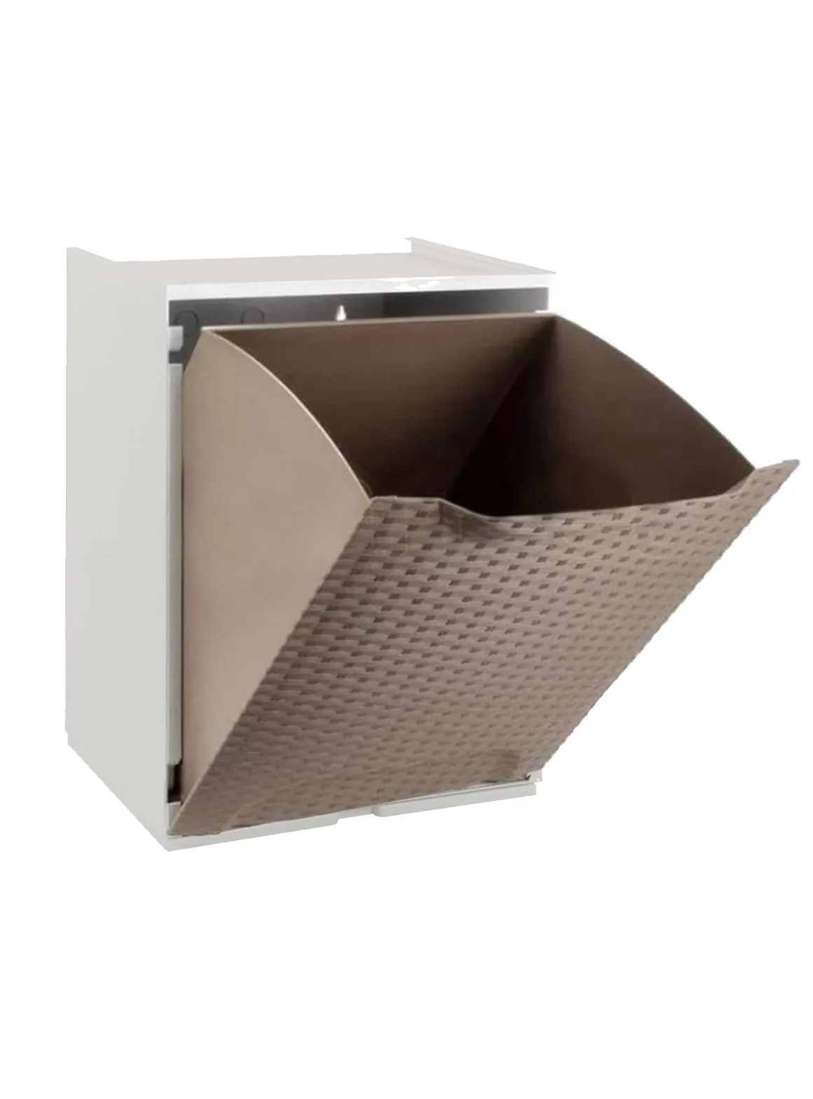 Pattumiera tortora e bianco 34x47h cm - Nakri
