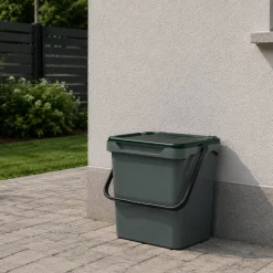 Pattumiera Verde Capacità 38 lt un Cestino 40x31x39h cm, Made in Italy - Foscas