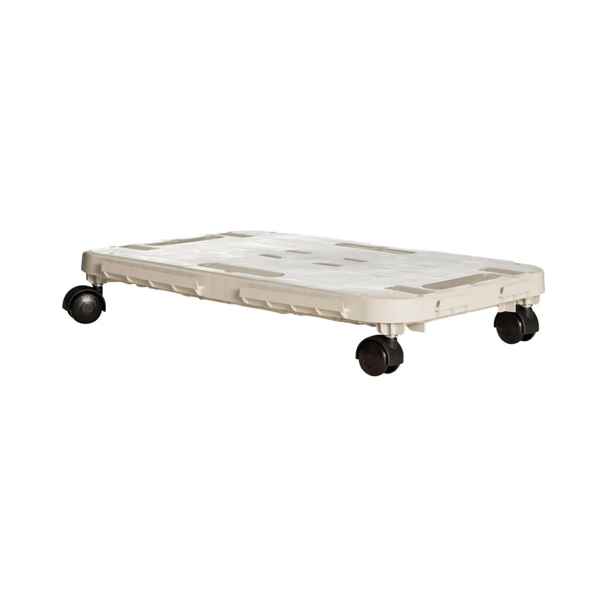 Oggettistica > Dmora Pedana con ruote Tbilisi, 48x29h8 cm, Beige